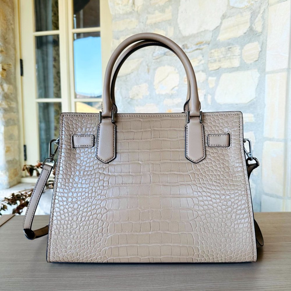 Michael Kors Hamilton Medium Satchel Crossbody Bag/Wallet Option Camel NWT Women - Picture 4 of 13